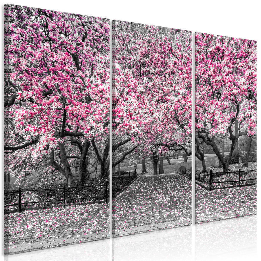 Glezna - Magnolijas parks (x 3) Rozā G-ART