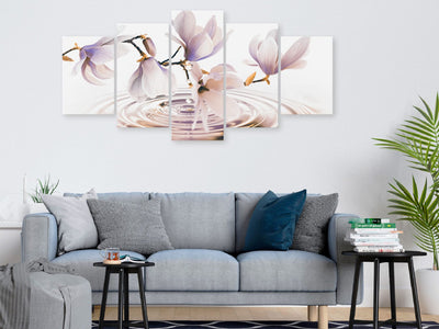 Canvas-taulut Magnolia veden yllä (5 kpl), violetti, 123644 G-ART.