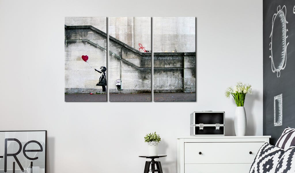 Glezna - Meitene ar balonu - Banksy (x 3) G-ART