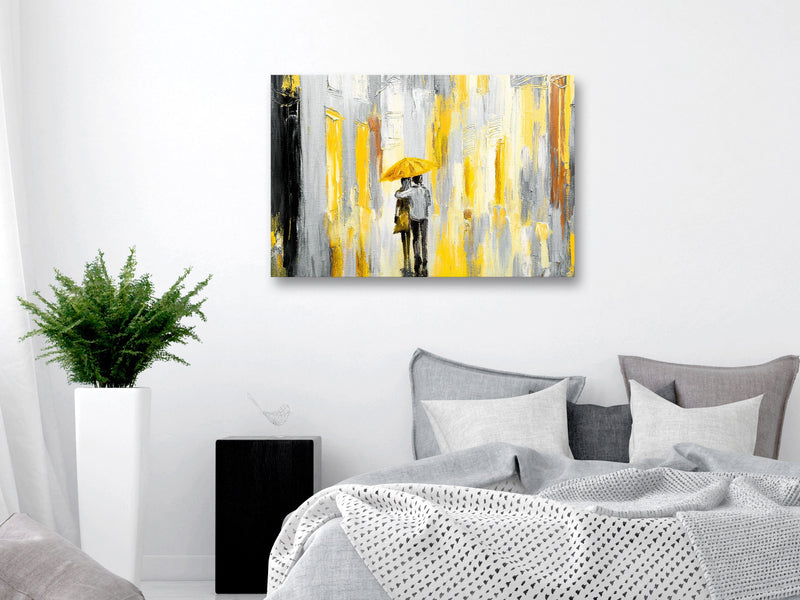 Glezna Mīlestības lietussargs (1 daļa) Plata, dzeltenā krāsā Tapetenshop.lv.