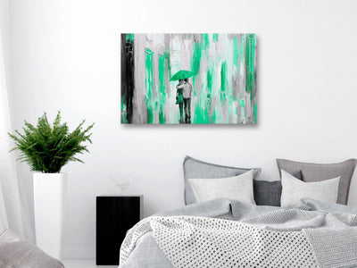Glezna Mīlestības lietussargs (1 daļa) Plata, zaļā krāsā Tapetenshop.lv.