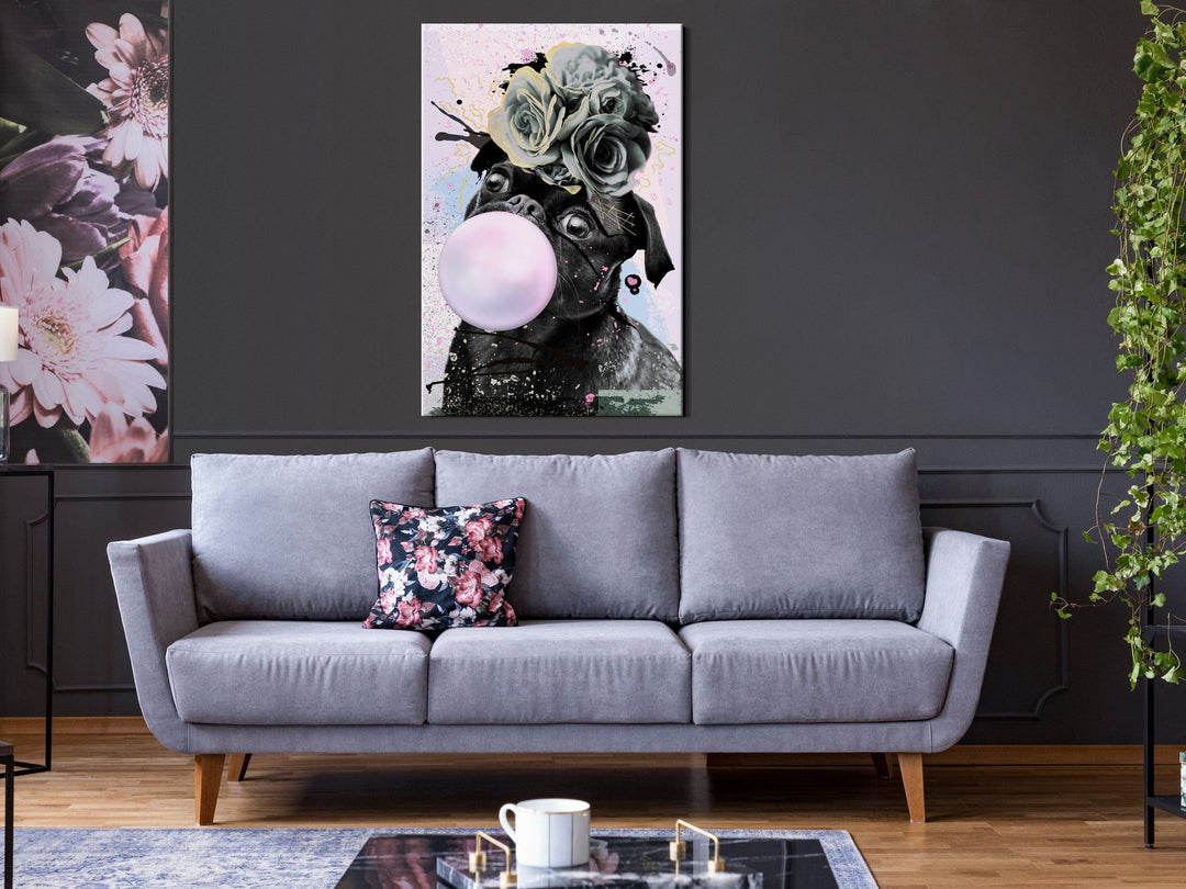 Glezna - Mopsis ar košļājamo gumiju (x 1) G-ART.