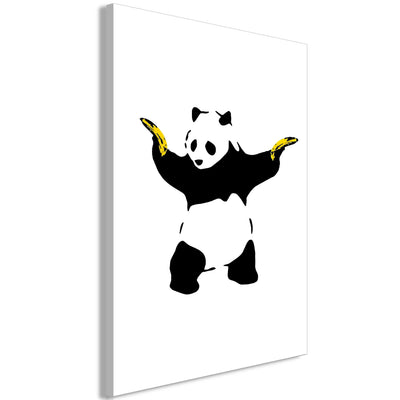 Kanva Panda ar banāniem (1 daļa) Vertikāla G-ART.