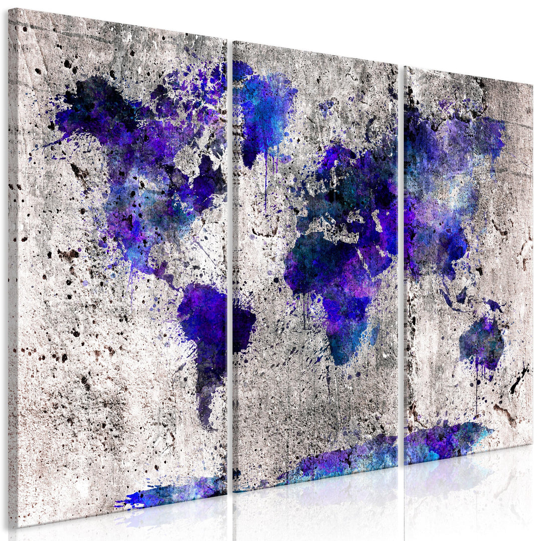 Glezna - Pasaules karte: Tintes plankumi (x 3) G-ART