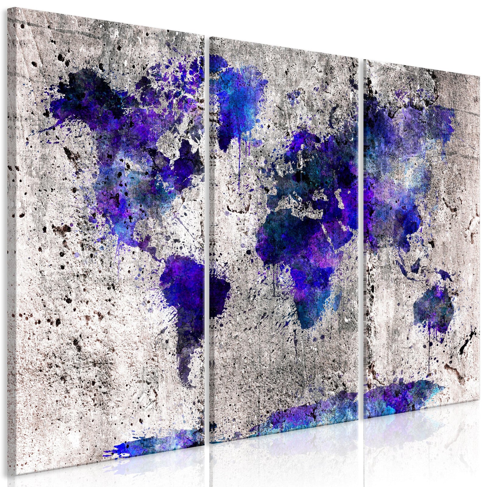 Glezna - Pasaules karte: Tintes plankumi (x 3) G-ART