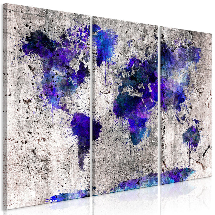 Glezna - Pasaules karte: Tintes plankumi (x 3) G-ART