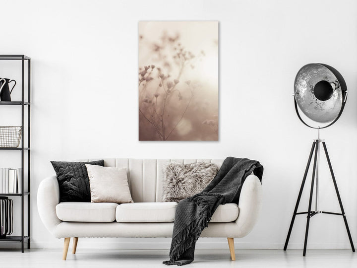 Glezna ar lauku ziediem agrā rītā, sepia, (1 daļa), vertikāla 130749  G-ART.