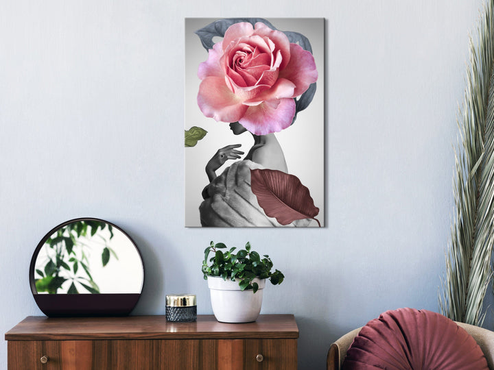 Glezna - Roze un kažokāda (x 1) G-ART.