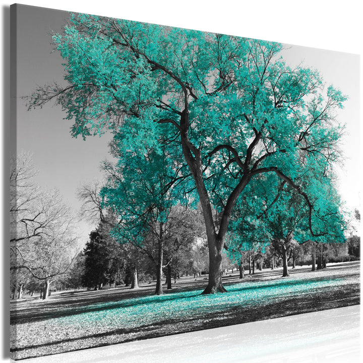 Glezna - Rudens parkā (x 1), tirkīzā krāsā G-ART.