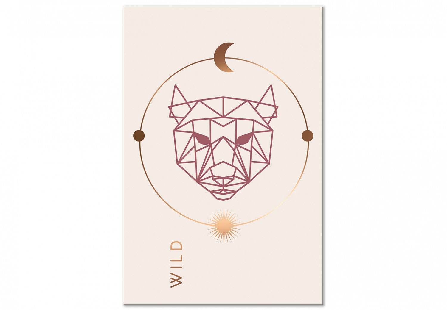 Glezna scandiboho stilā ar stilizēto dzīvnieku (1 daļa), vertikāla G-ART.