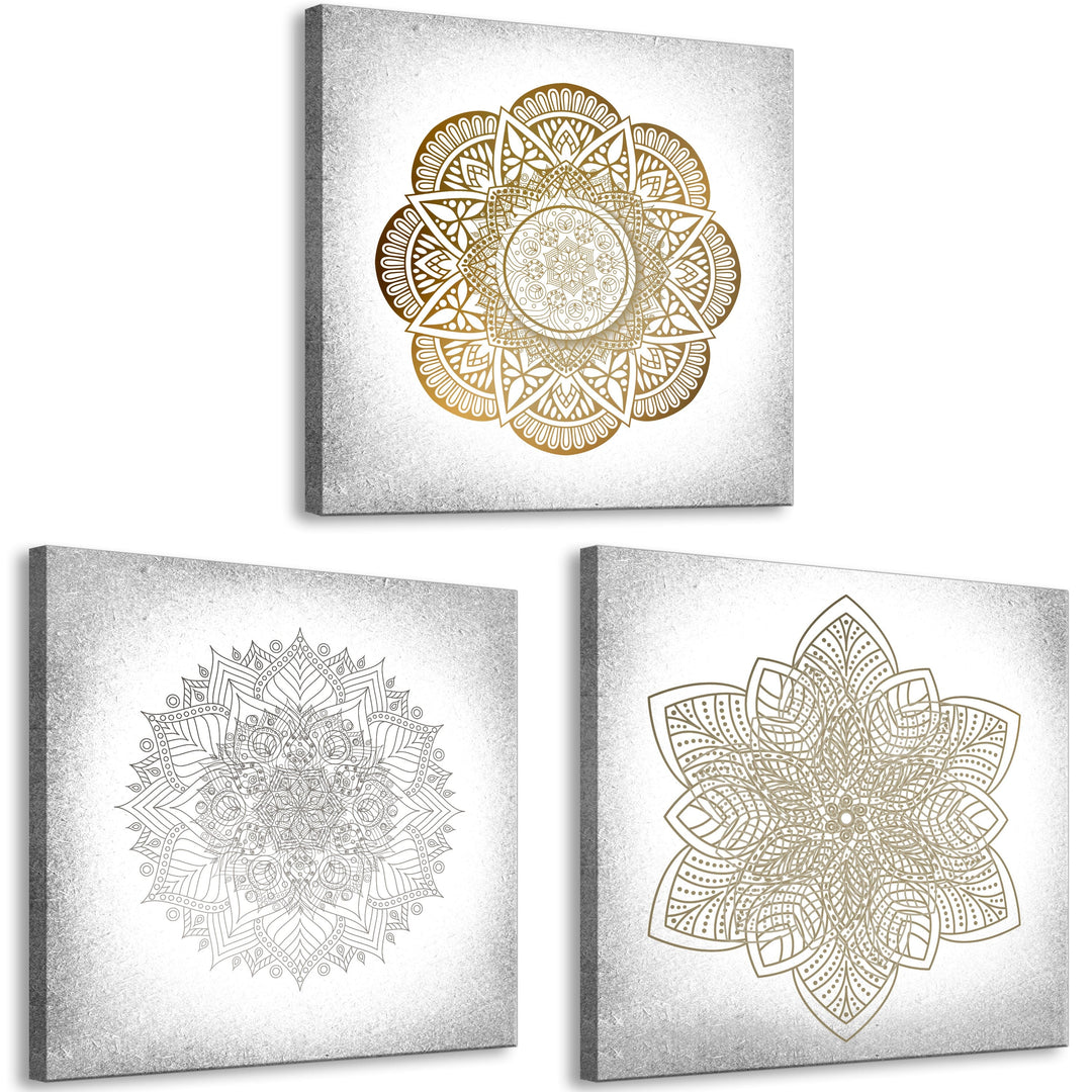 Glezna - Spilgtas mandalas (x 3) G-ART