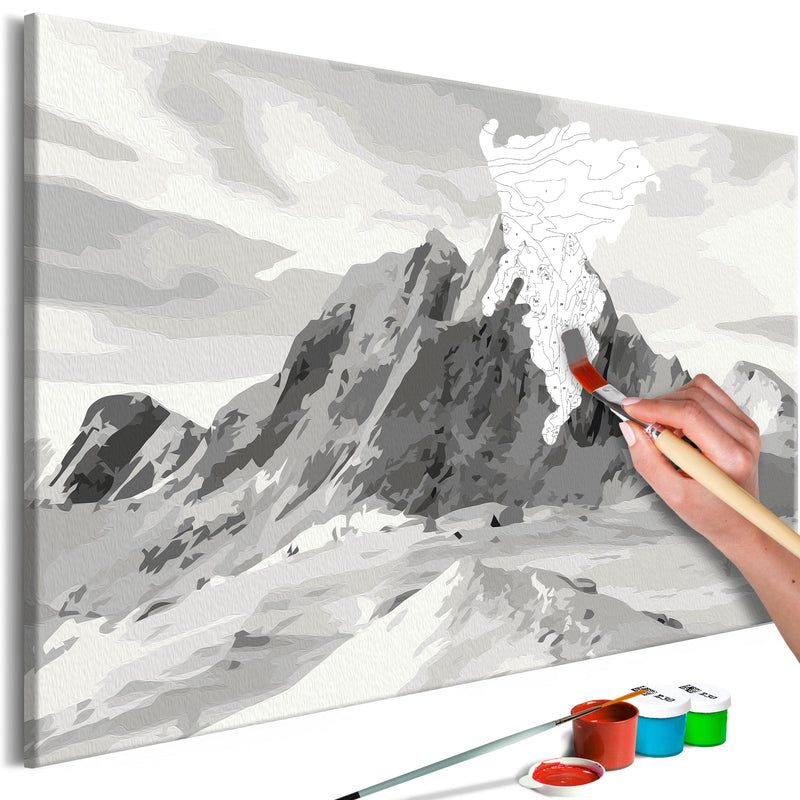 Kanva uz audekla "izkrāso pēc cipariem" - Alps Panorama 60x40 cm Artgeist