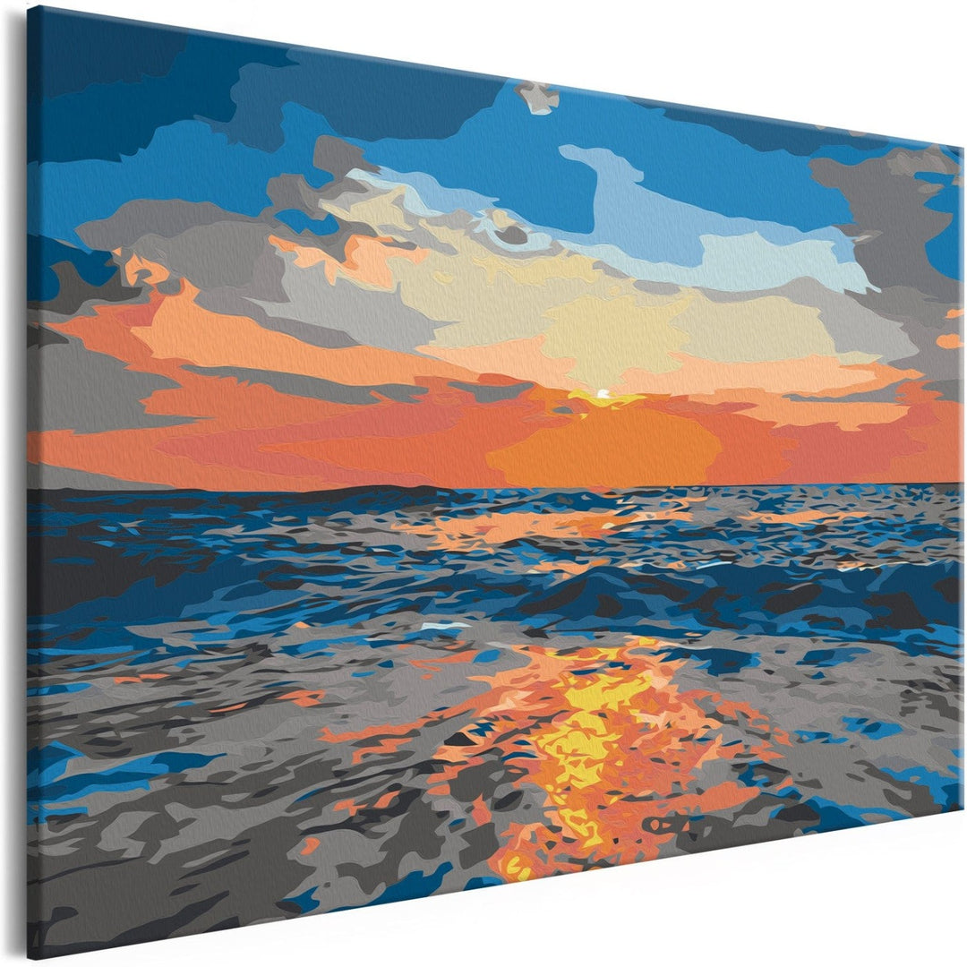 Kanva izkrāso pēc cipariem ar jūras motīvu - At Sea 60x40 cm Artgeist