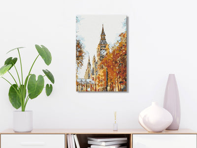 Kanva uz audekla "izkrāso pēc cipariem" - Autumn in London 40x60 cm Artgeist