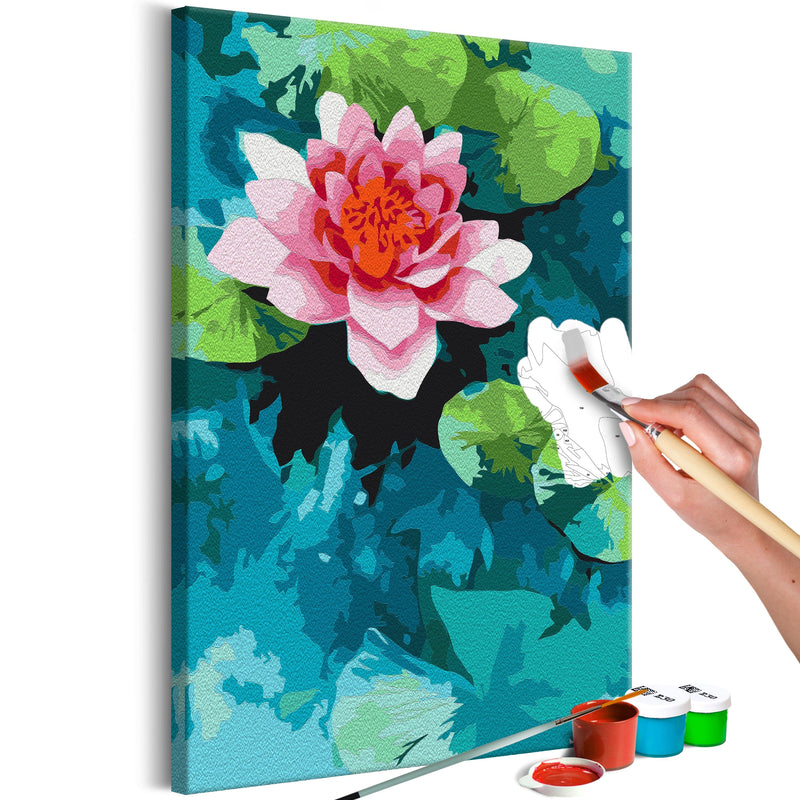 Kanva uz audekla "izkrāso pēc cipariem" - Beautiful Lilies 40x60 cm Artgeist
