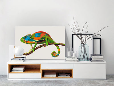 Kanva uz audekla "izkrāso pēc cipariem" - Chameleon 60x40 cm Artgeist