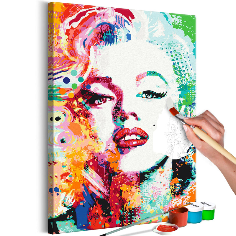 Kanva uz audekla "izkrāso pēc cipariem" - Charming Marilyn 40x60 cm Artgeist
