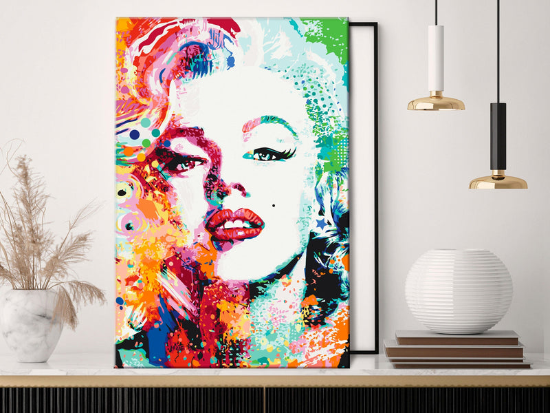 Kanva uz audekla "izkrāso pēc cipariem" - Charming Marilyn 40x60 cm Artgeist