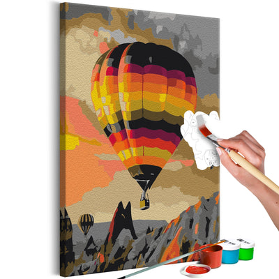 Kanva uz audekla "izkrāso pēc cipariem" - Colourful Balloon 40x60 cm Artgeist