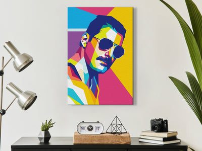 Kanva uz audekla "izkrāso pēc cipariem" - Colourful Freddie  40x60 cm Artgeist