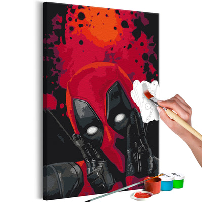 Kanva uz audekla "izkrāso pēc cipariem" - Deadpool 40x60 cm Artgeist