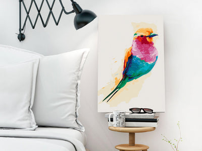 Kanva uz audekla "izkrāso pēc cipariem" - Exotic Bird 40x60 cm Artgeist