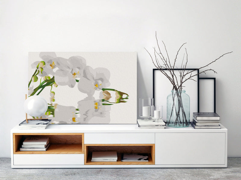 Kanva uz audekla "izkrāso pēc cipariem" - Floral Reflection 60x40 cm Artgeist