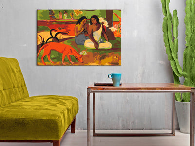 Kanva uz audekla "izkrāso pēc cipariem" - Gauguin's Arearea 60x40 cm Artgeist