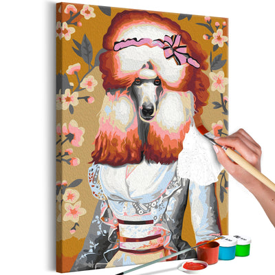 Kanva uz audekla "izkrāso pēc cipariem" - Ginger Dog 40x60 cm Artgeist
