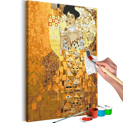 Kanva uz audekla "izkrāso pēc cipariem" - Golden Adela 40x60 cm Artgeist