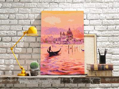 Kanva uz audekla "izkrāso pēc cipariem" - Gondola in Venice 40x60 cm Artgeist
