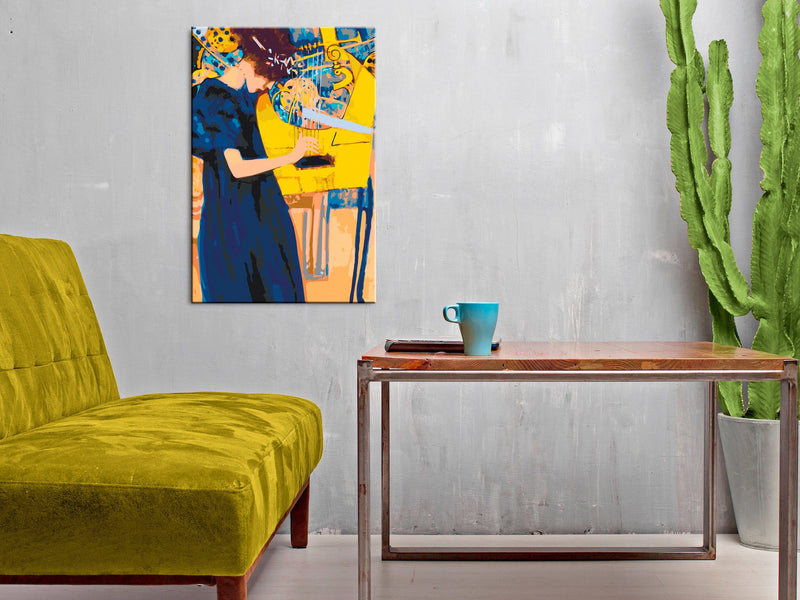 Kanva uz audekla "izkrāso pēc cipariem" - Gustav Klimt: Music 40x60 cm Artgeist