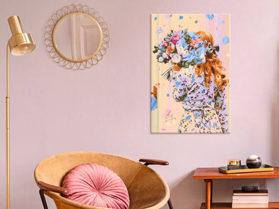 Kanva uz audekla "izkrāso pēc cipariem" - Hydrangea Girl 40x60 cm Artgeist
