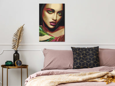 Kanva uz audekla "izkrāso pēc cipariem" - Indian Beauty 40x60 cm Artgeist