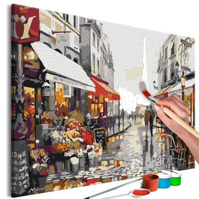 Kanva uz audekla "izkrāso pēc cipariem" - Life in Paris 60x40 cm Artgeist