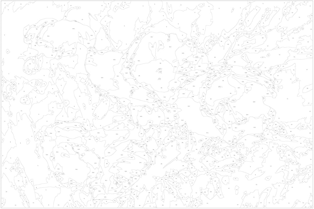 Glezna ar magonēm "izkrāso pēc cipariem"  - Magoņu pušķis, 60x40 cm Artgeist