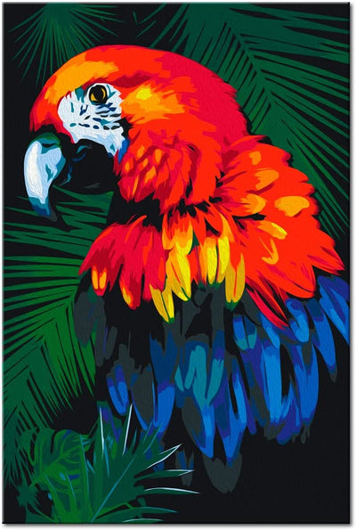 Kanva uz audekla "izkrāso pēc cipariem" - Papagailis 40x60 cm n-A-0189-d-a