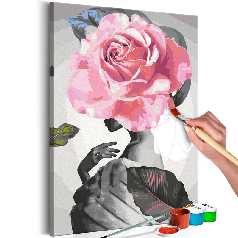 Kanva uz audekla "izkrāso pēc cipariem" - Rose and Fur 40x60 cm Artgeist