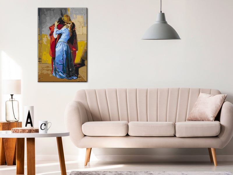 Kanva uz audekla "izkrāso pēc cipariem" - Steamy Kiss 40x60 cm Artgeist