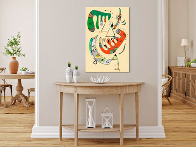 Kanva uz audekla "izkrāso pēc cipariem" - Vasily Kandinsky: Vert et rouge 40x60 cm Artgeist