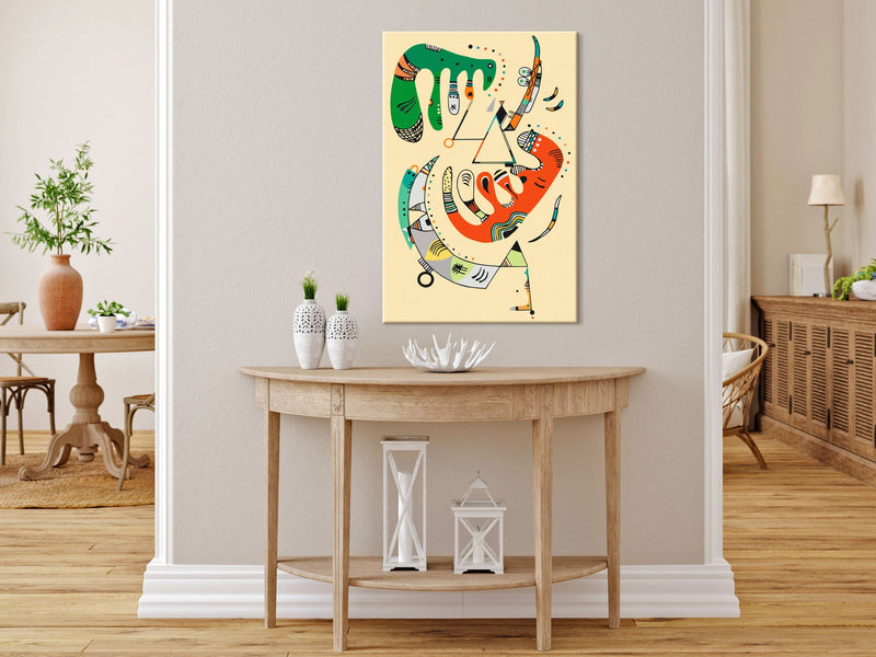 Kanva uz audekla "izkrāso pēc cipariem" - Vasily Kandinsky: Vert et rouge 40x60 cm Artgeist