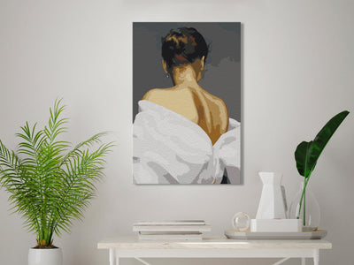 Kanva uz audekla "izkrāso pēc cipariem" - Woman's Back 40x60 cm Artgeist