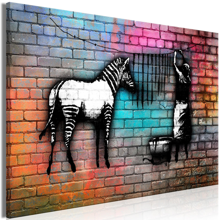 Glezna - Zebras mazgāšana - krāsains ķieģelis (x 1) G-ART.
