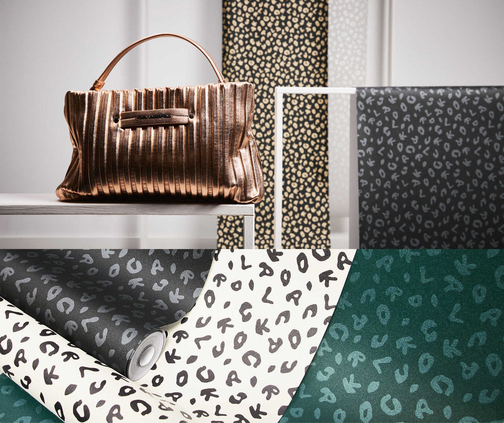 Karl LAGERFELD tapetes leoparda stilā, melnas - 1343305 AS Creation
