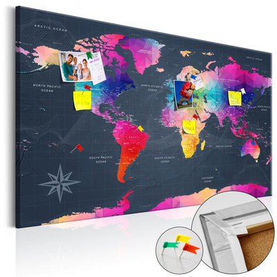 С картой мира: фотообои,  декоративные доски и скрэтч-карты