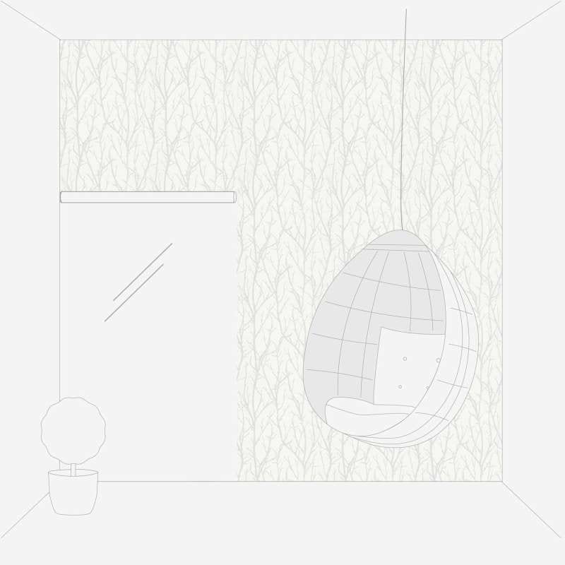 Krāsojamas tapetes ar zaru motīvu un 3D izskatu, 321114 (1.06x25m) AS Creation