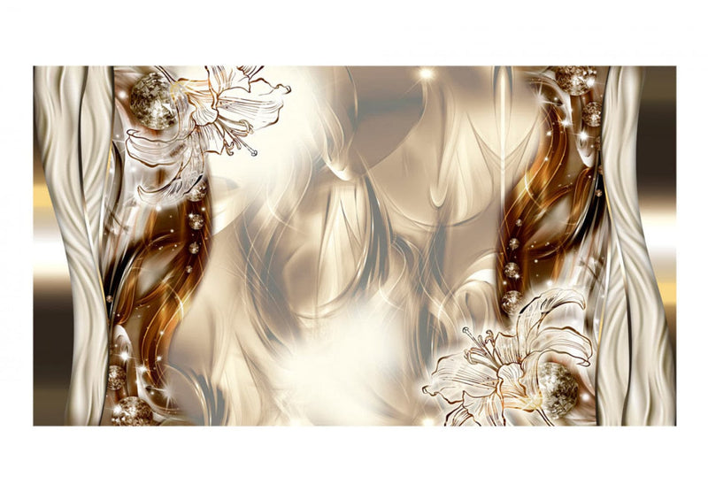 Suurikokoinen Valokuvatapetti abstraktio ruskealla - Ethereal Radiance II, (500x280 cm) G-ART