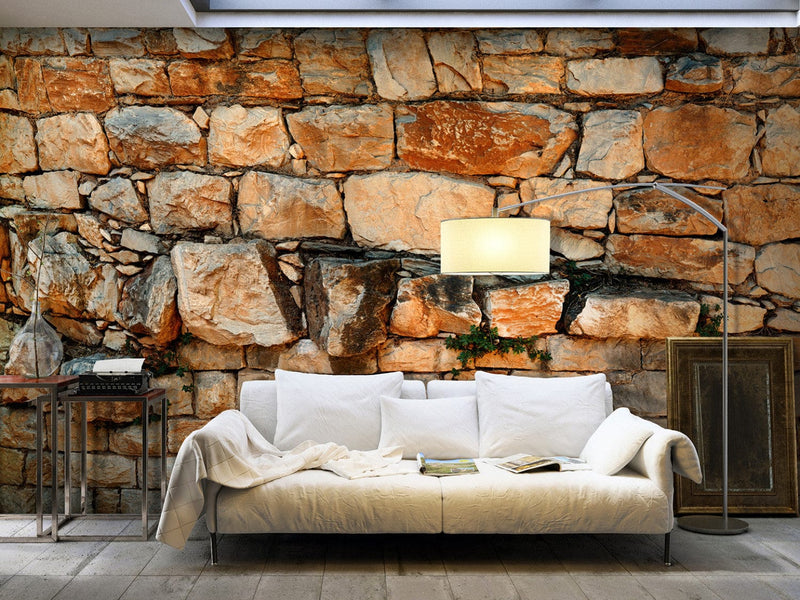 Широкоформатный Фотообои с каменной стеной - Прелюдия дня II 500x280 см, 600x280 см