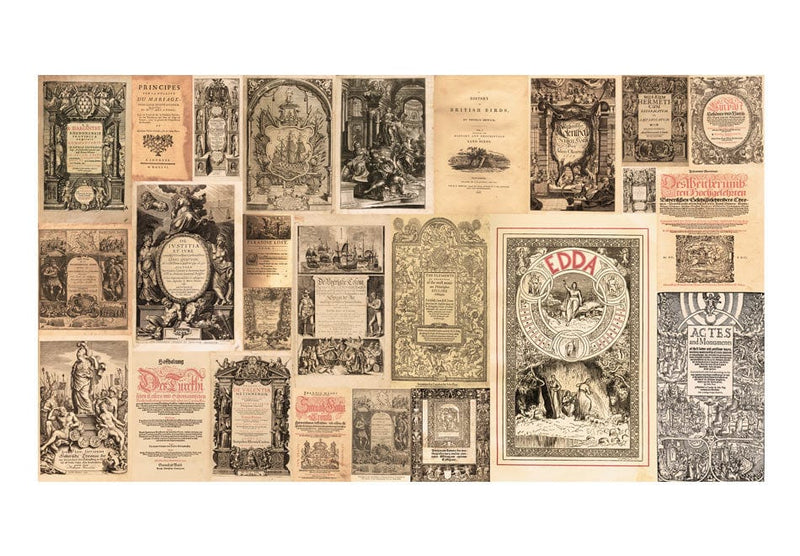 Lielformāta fototapetes - Vintāžas grāmatas (500x280 cm) G-ART