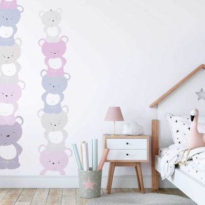 Baby wallpaper with teddy bears in pink for girls' room 1350662 Without PVC AS Creation